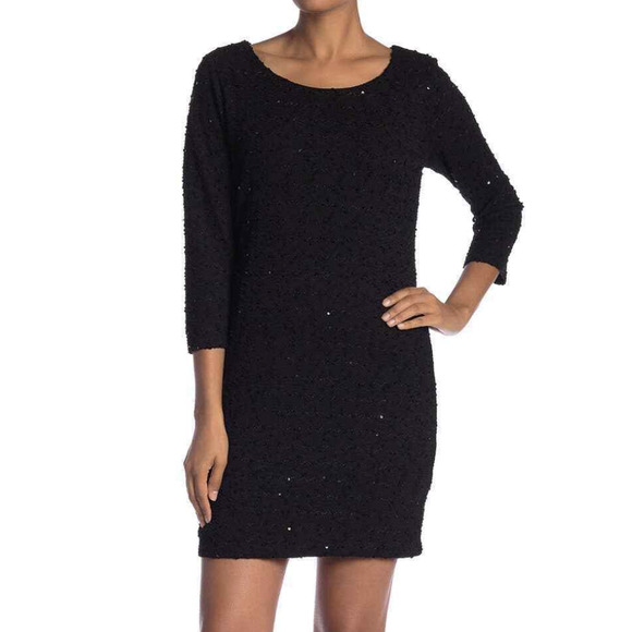 Papillon Blanc Dresses & Skirts - Papillon Women's Bodycon Black Sweater Dress Large NWT $220